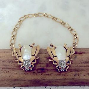 Gold plated Vintage Chain Shawl Clips Cardigan Dresses